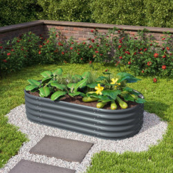 Potager surélevé en acier Zincalume® – granite – 401 Basic Vita – Vitavia