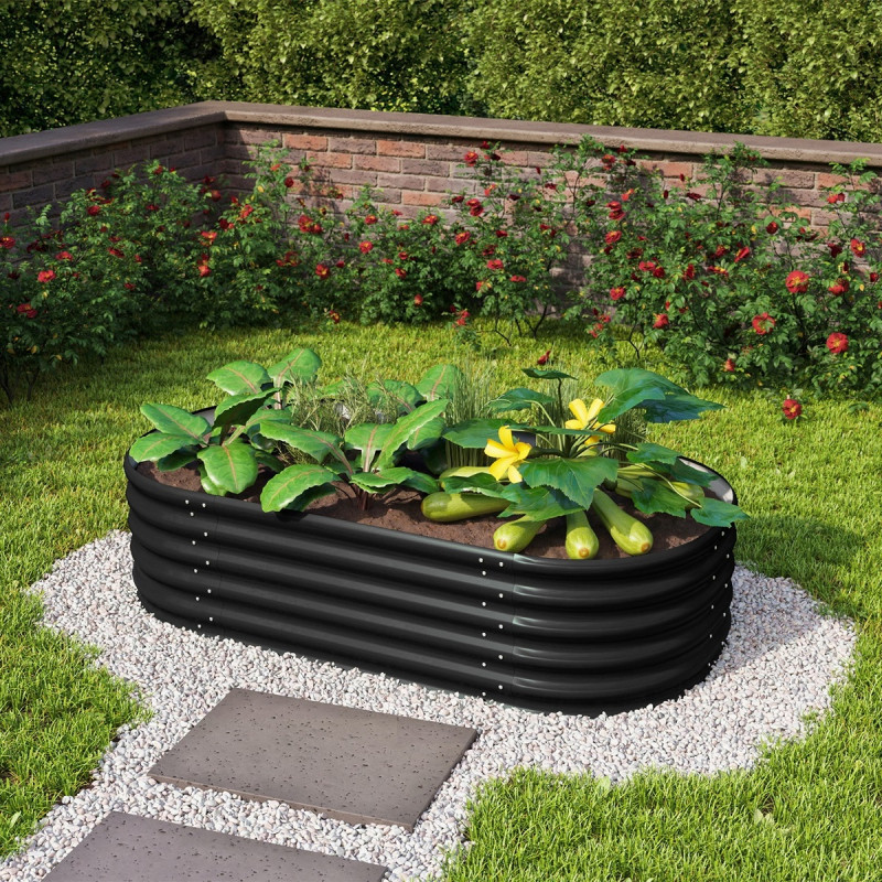 Potager surélevé en acier Zincalume® – noir – 401 Basic Vita – Vitavia