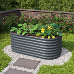 Potager surélevé en acier Zincalume® – granite – 630 Basic Vita – Vitavia