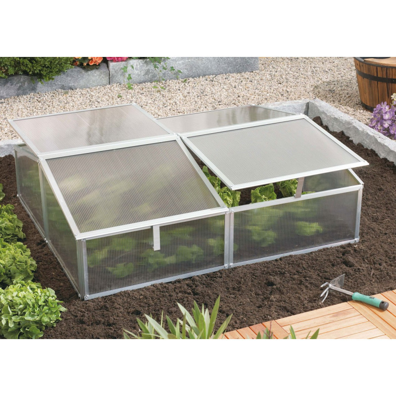 Mini-serre Gaia 2X en alu anodisé et PC 4mm – Vitavia