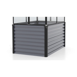 Potager élevé en alu noir/granite pour mini-serre Gaia Jumbo – Vitavia