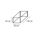 Mini-serre Gaia Jumbo en alu noir/granite et PC 4mm – avec potager élevé – Vitavia