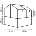 Mini-serre Gaia Jumbo en alu noir/granite et verre 3mm – avec potager élevé – Vitavia