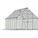 Serre Balance™ 8,88m² en aluminium argent et polycarbonate – Canopia by Palram