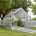 Serre Balance™ 8,88m² en aluminium argent et polycarbonate – Canopia by Palram