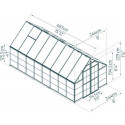 Serre Balance™ 11,52m² en aluminium argent et polycarbonate – Canopia by Palram