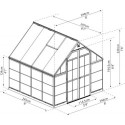 Serre Balance™ 5,76m² en aluminium vert et polycarbonate – Canopia by Palram