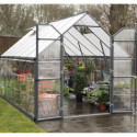 Serre Balance™ 8,88m² en aluminium gris anthracite et polycarbonate – Canopia by Palram