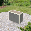 Potager surélevé 460L en bois 19mm - gris terre – Karibu