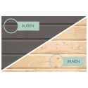 Potager surélevé 835L en bois 19mm - gris terre – Karibu