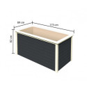 Potager surélevé 835L en bois 19mm - anthracite – Karibu