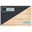 Potager surélevé 835L en bois 19mm - anthracite – Karibu