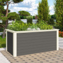 Potager surélevé 1490L en bois 28mm - gris terre – Karibu