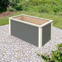 Potager surélevé 1490L en bois 28mm - gris terre – Karibu