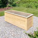 Potager surélevé 1520L en bois 28mm - naturel – Karibu
