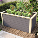 Potager surélevé 1520L en bois 28mm - gris terre – Karibu