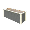 Potager surélevé 1520L en bois 28mm - gris terre – Karibu