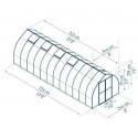 Serre de jardin en aluminium et polycarbonate 17,6m² Bella™ – Palram - Canopia