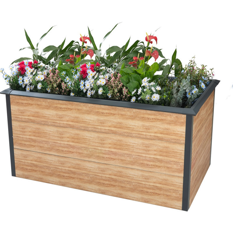 Potager surélevé en acier imitation bois Primus-Multi L - Westmann