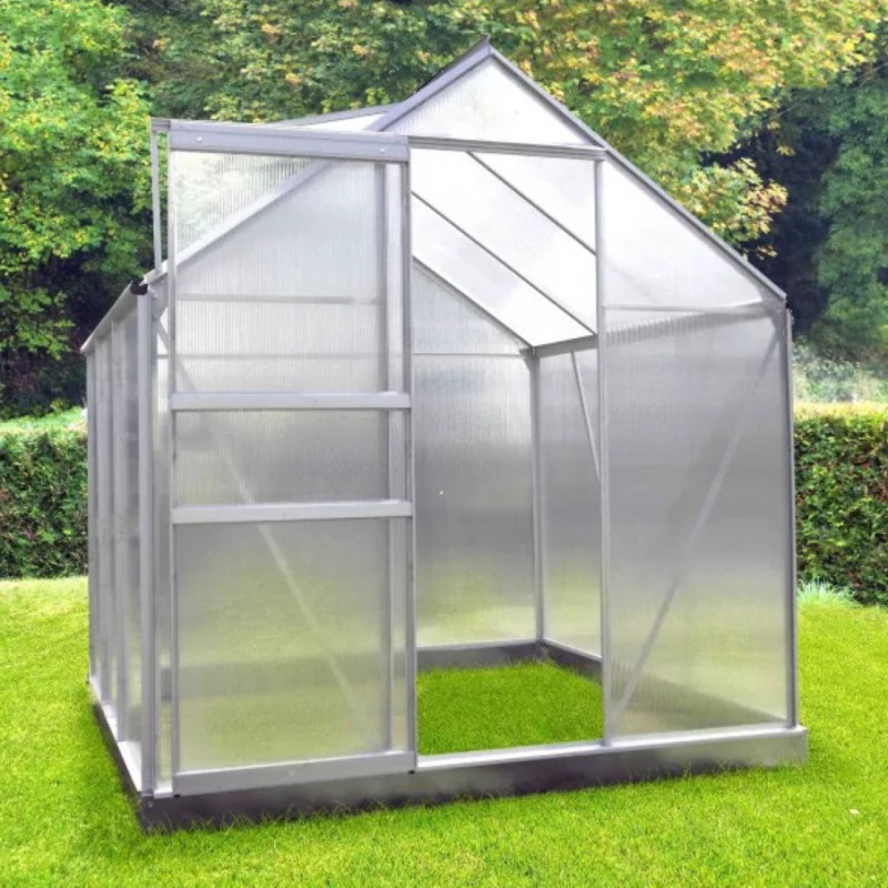 Serre de jardin 3,61m² en aluminium et polycarbonate Diamant 66