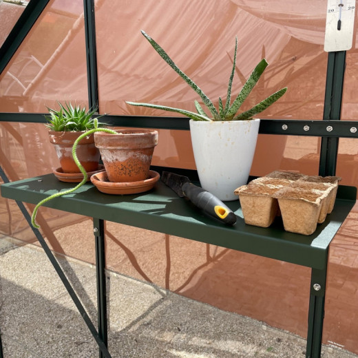 Étagère en aluminium vert pour serres de jardin Natura LAMS