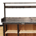 Table de préparation avec rangement en bois FSC 97x45x120cm - Arbour