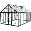 Serre de jardin 20,05m² ROYALE en aluminium laqué noir et verre trempé 4mm - Green Protect