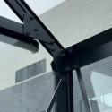 Serre de jardin 27,07m² ROYALE en aluminium laqué noir et verre trempé 4mm - Green Protect