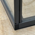 Serre de jardin 27,07m² ROYALE en aluminium laqué noir et verre trempé 4mm - Green Protect