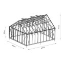 Serre de jardin 30,08m² ROYALE en aluminium laqué noir et verre trempé 4mm - Green Protect