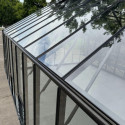 Serre de jardin 30,08m² ROYALE en aluminium laqué noir et verre trempé 4mm - Green Protect