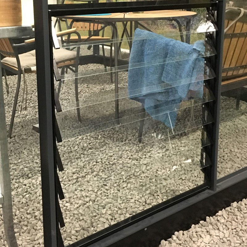 Louvre de ventilation laquée noire pour serres QUBE - Halls