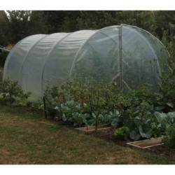 Serre tunnel Essentielle à pieds arrondis 3x7,5m avec bâche PE 200µ - Serres Tonneau