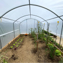 Serre tunnel 4 Saisons à pieds droits 3x3m avec bâche PE diffusant 200µ - Serres Tonneau