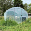 Serre tunnel 4 Saisons à pieds droits 3x3m avec bâche PE diffusant 200µ - Serres Tonneau