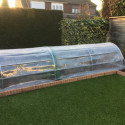 Serre de jardin 1,3x10m en PE diffusant 200µ Chenille - Serres Tonneau