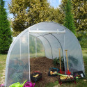 Serre tunnel pieds droits 13,5m² - 3x4,5m - 2 portes zippées - RICHEL