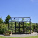 Serre de jardin 10,9m² Jubii 60 en aluminium noir et verre trempé 3mm - Juliana