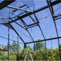 Serre de jardin 10,9m² Jubii 60 en aluminium noir et verre trempé 3mm - Juliana