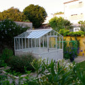 de jardin Classique 275x305cm sur embase aluminium 87cm - blanc sablé - Lams