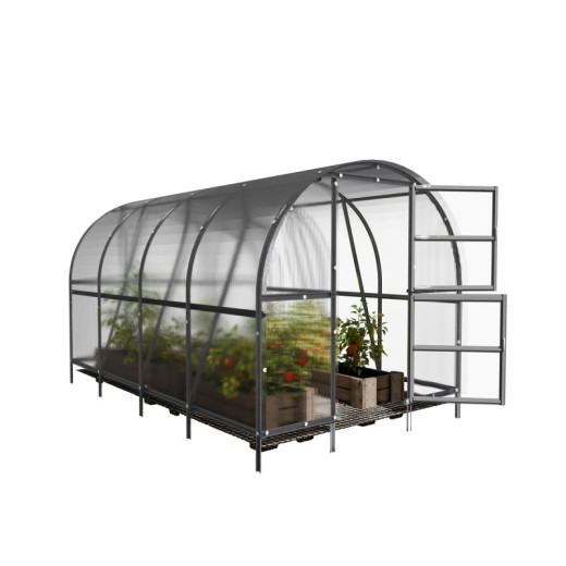 Serre de jardin 18m² Baltic LT en acier et panneaux de polycarbonate de 6mm - Klasika