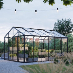 Serre de jardin 310x310cm Classique en aluminium et panneaux en verre trempé - BloomCabin