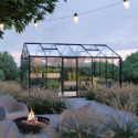 Serre de jardin 310x608cm Classique en aluminium et panneaux en verre trempé - BloomCabin