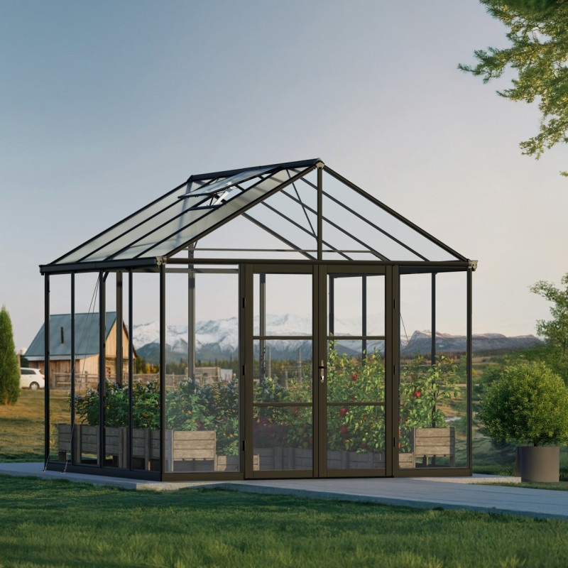 Serre en alu et polycarbonate transparent 9,3m² Aria - Canopia by Palram