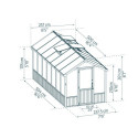 Serre en bois et polycarbonate transparent 12m² Natura - Canopia by Palram