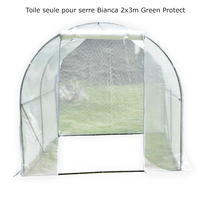 Film de remplacement complet pour serre tunnel maraîchère 2x3m BIANCA couverture PE armé - Green Protect