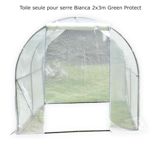 Film de remplacement complet pour serre tunnel maraîchère 2x3m BIANCA couverture PE armé - Green Protect