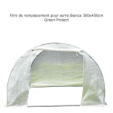 Film de remplacement complet pour serre tunnel maraîchère 3x4,5m BIANCA couverture PE armé - Green Protect