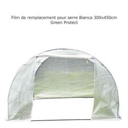 Film de remplacement complet pour serre tunnel maraîchère 3x4,5m BIANCA couverture PE armé - Green Protect