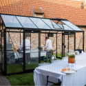 Serre de jardin R306XH 13,62m² en aluminium noir et verre trempé BLACKLINE – ACD